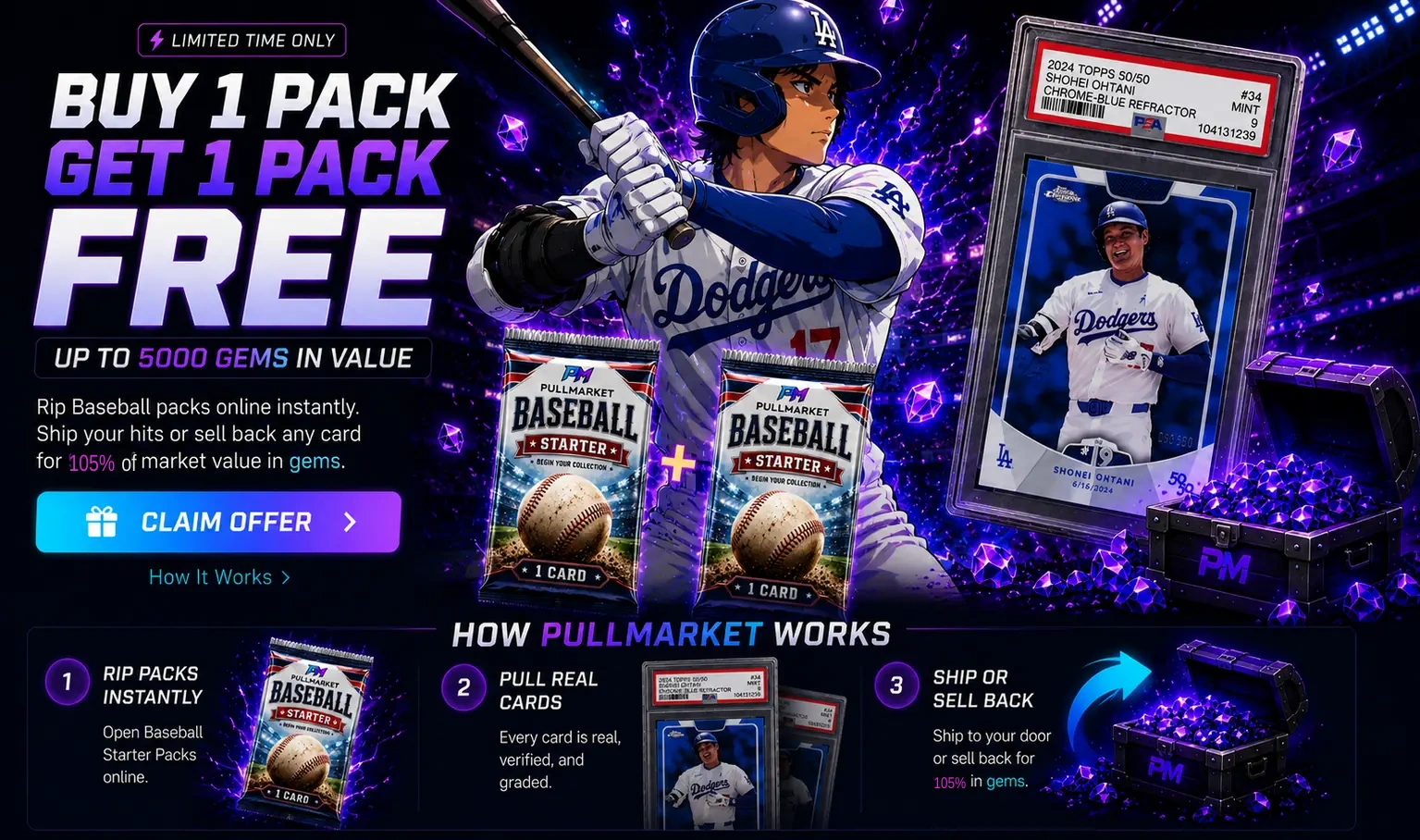 Sports card packs and graded-card display
