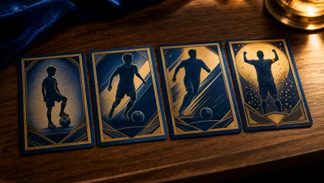 Soccer cards pillar — Panini Mega Cracks, Topps FIFA, Futera, and the global football-card universe